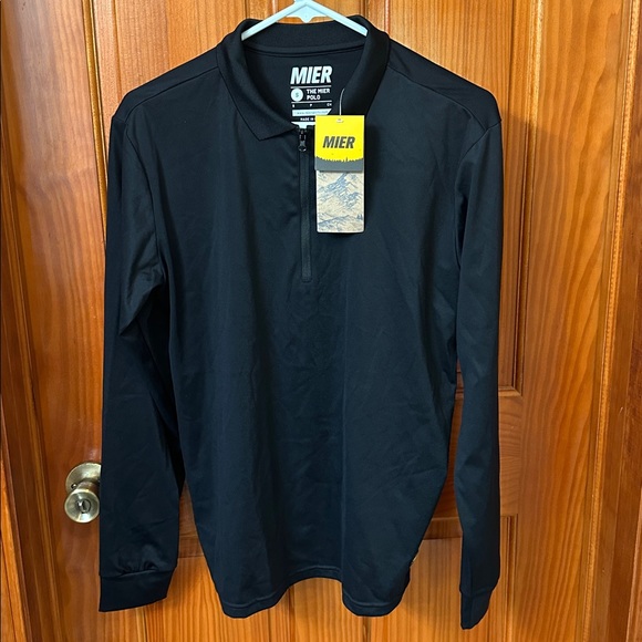 The Mier Polo long sleeve black size small.  NWT - Picture 1 of 5